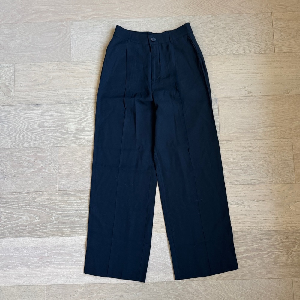 Zara Black Wide Straight Leg Pants